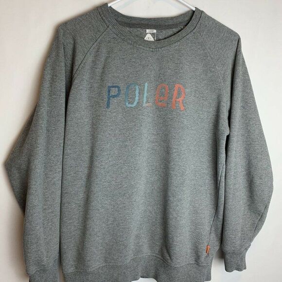 Polar Stuff Skateboarding Rainbow Logo Heather Gray Crewneck Size Medium - Picture 1 of 4